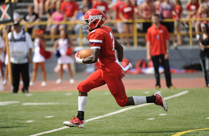 Dayton running back Gary Hunter amassed 181 all-purpose yards in Dayton's vicotry against Duquesne, Saturday.